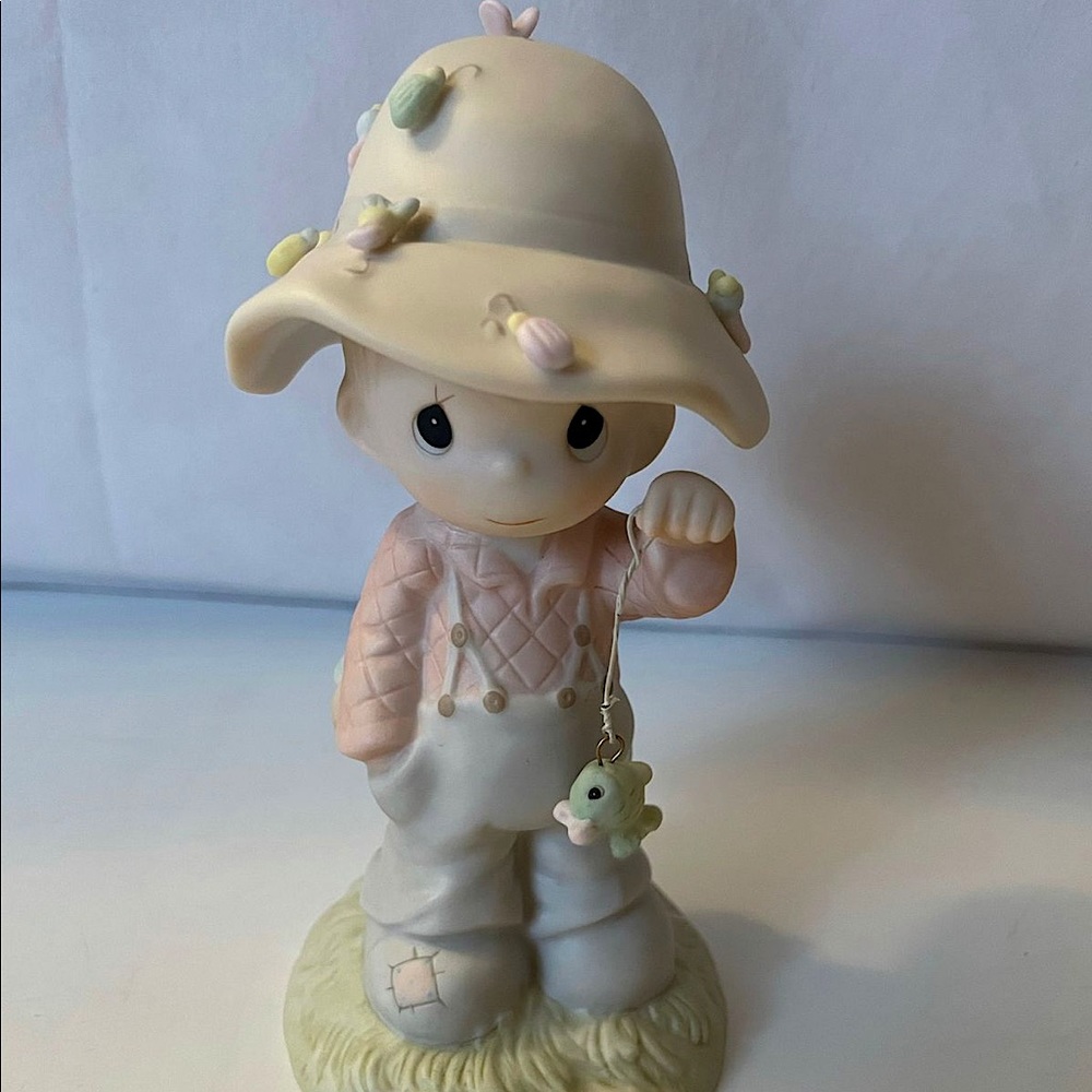 1986 Precious Moments Fishing Boy